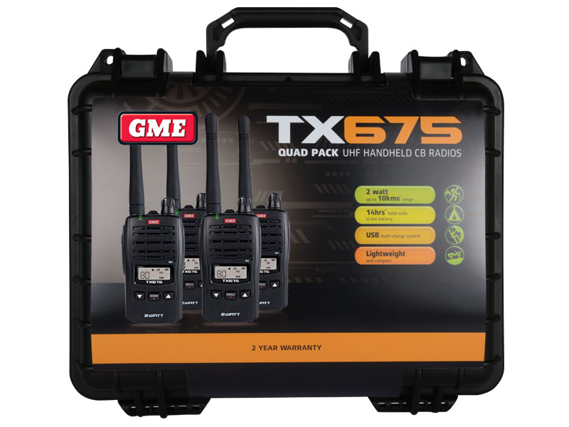TX675 UHF CB Handheld Radio Quad Pack